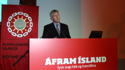 Hannes G. Sigurðsson á ársþingi ASÍ 2008 